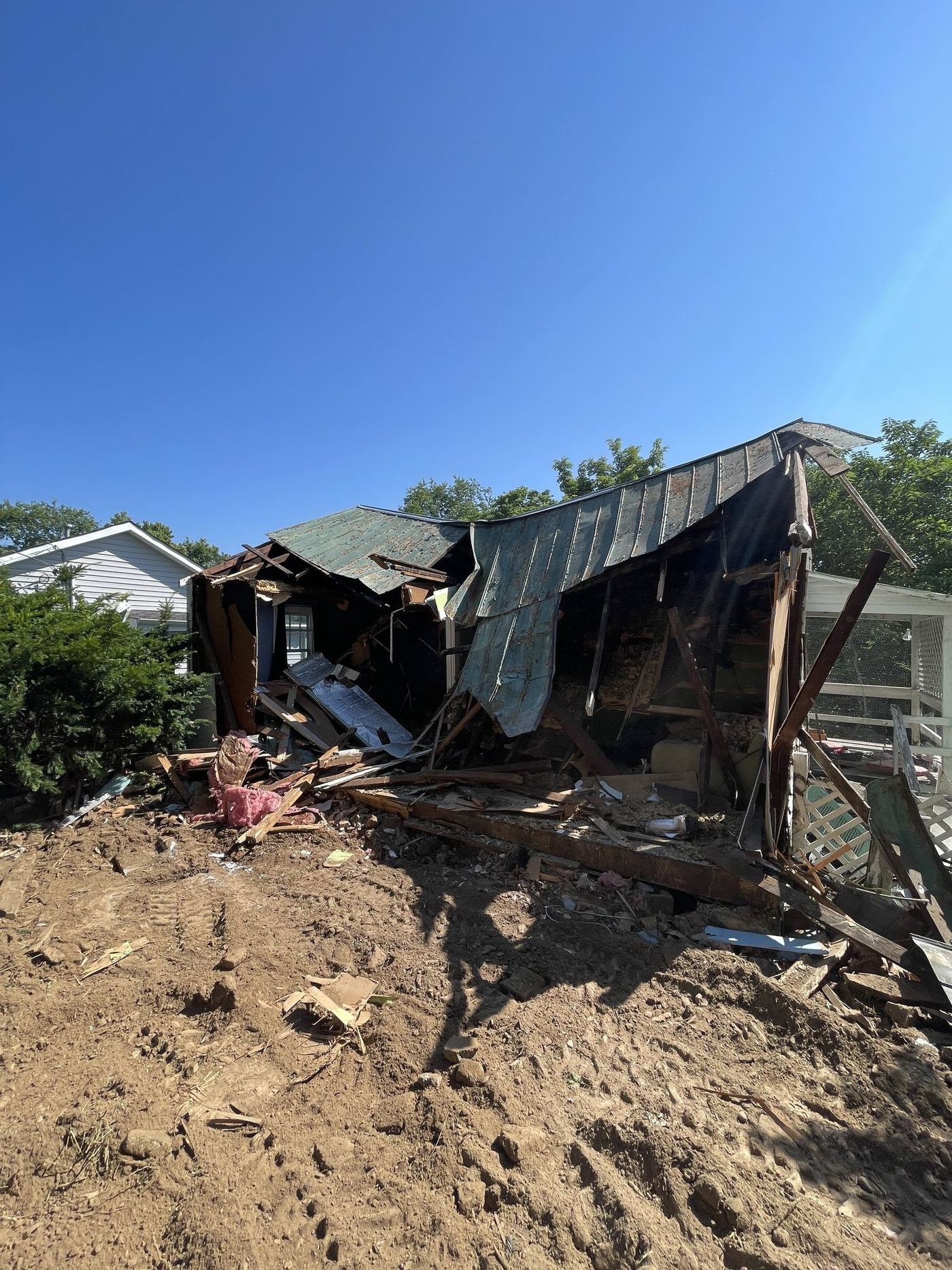 House teardown in progress